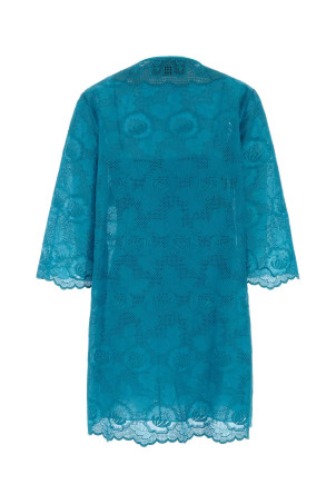 Сукня VALENTINO GARAVANI з вишивкою «англійська» бірюзового кольору (8B3VAJJ5A4G)