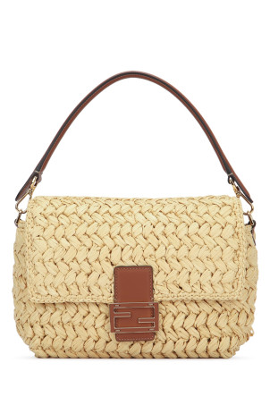 Сумка «MAMMA BAGUETTE» з солом'яного плетіння від FENDI (8BR833AWQC)