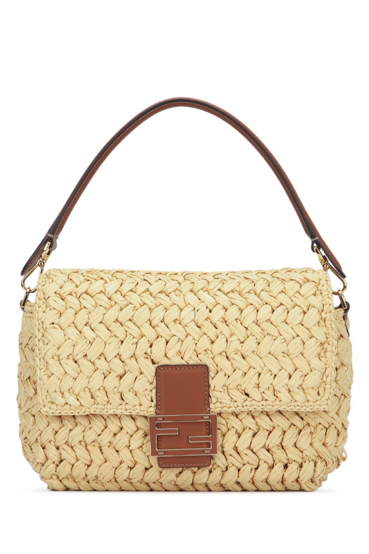 Сумка MAMMA BAGUETTE из соломы, вязаная крючком, FENDI (8BR833AWQC)