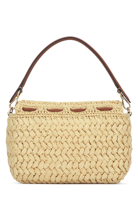 Сумка MAMMA BAGUETTE из соломы, вязаная крючком, FENDI (8BR833AWQC)