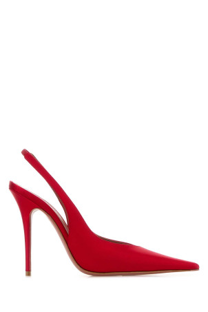 Red satin Anok pumps Red AMINA MUADDI (ANOKSLING105)