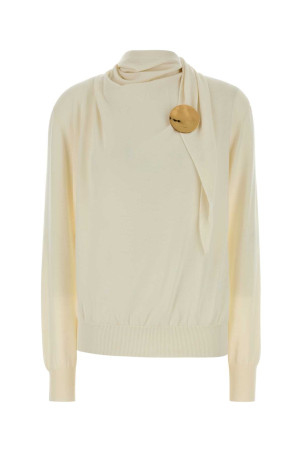 Шерстяной свитер кремового цвета JIL SANDER (J01GP0130J14828)