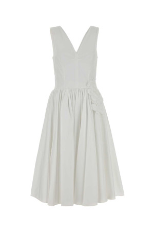 Белое платье из поплина, черное, PRADA (P3R42RSOOO1XV2)