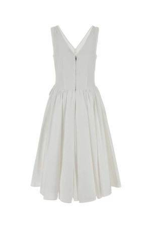 Белое платье из поплина, черное, PRADA (P3R42RSOOO1XV2)