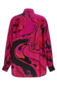 Patterned silk shirt Fuchsia