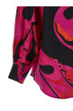 Patterned silk shirt Fuchsia