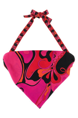 Бандана с комбинацией принтов, фуксия EMILIO PUCCI 6HGF216H731026
