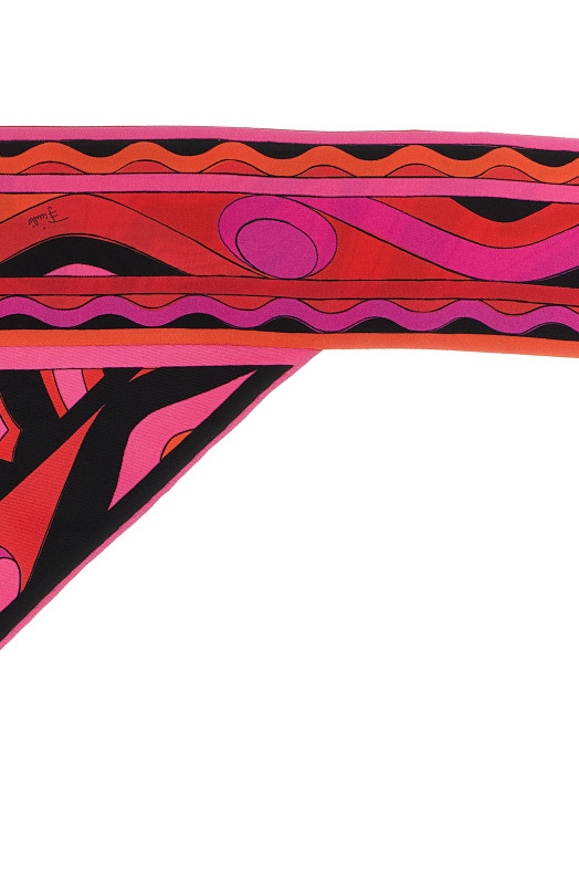 Треугольный шарф цвета фуксии EMILIO PUCCI 6HGB656HC231