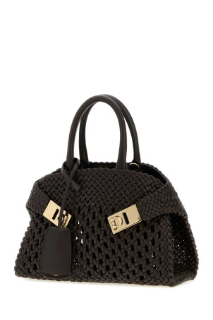 Dark brown leather mini Hug handbag Brown SALVATORE FERRAGAMO (21A605790002)