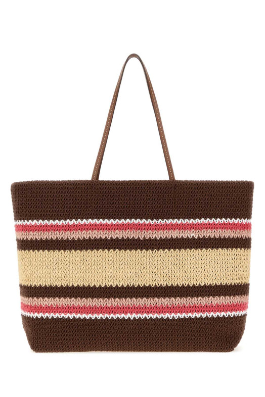 Multicolor rafia and cotton shopping bag MIU MIU (5BG228VOO12DO3)