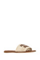 Ivory crochet slippers MIU MIU (5XX667F0052BDF)