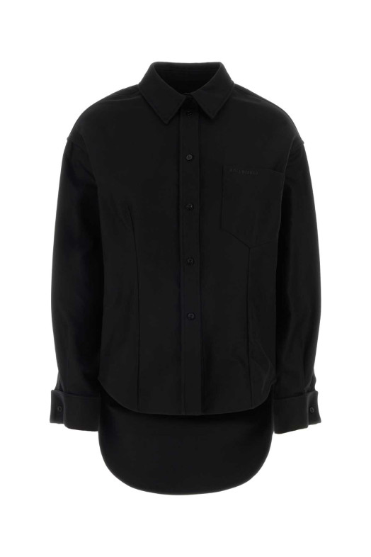 Black gabardine shirt Black BALENCIAGA (872318TUP18)