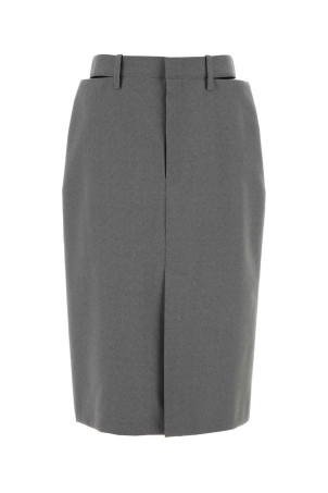 Grey wool skirt JIL SANDER (J03MA0287J40249)