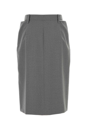 Grey wool skirt JIL SANDER (J03MA0287J40249)