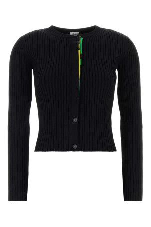 Black viscose blend cardigan Black LOEWE (S540Y16K97)