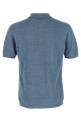 Open collar polo shirt BLUE