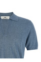 Open collar polo shirt BLUE