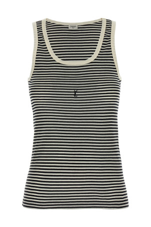 Майка «Кассандра», чорно-сіра SAINT LAURENT 832278Y37ZN1077