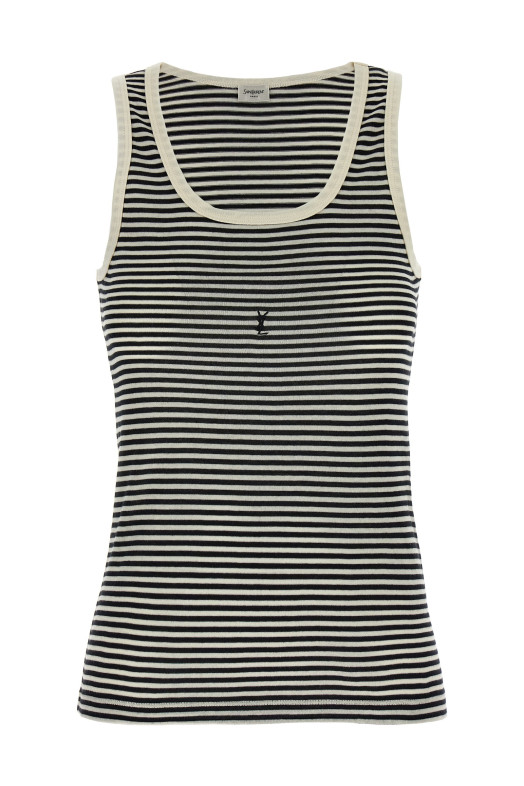 Майка «Кассандра», чорно-сіра SAINT LAURENT 832278Y37ZN1077
