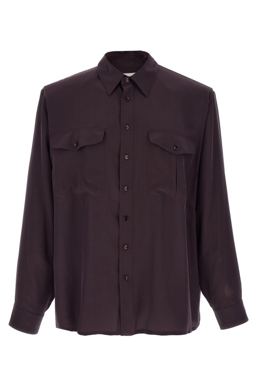 Viscose and silk shirt Purple