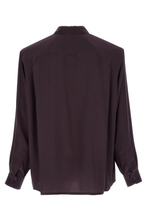 Сорочка з віскози та шовку, фіолетова SAINT LAURENT 854249Y2N495055