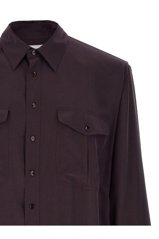 Viscose and silk shirt Purple