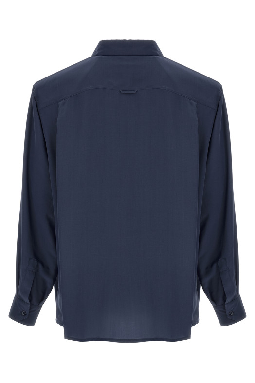 Viscose and silk shirt Blue