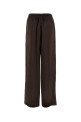 Dark brown satin palazzo pant Yellow SALVATORE FERRAGAMO (13I207793249)