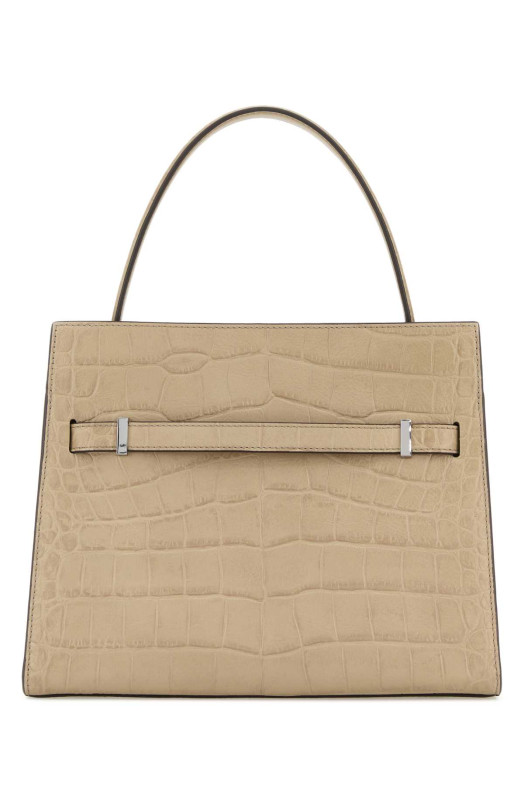 Бежевая кожаная сумка Blue TORY BURCH (178822)