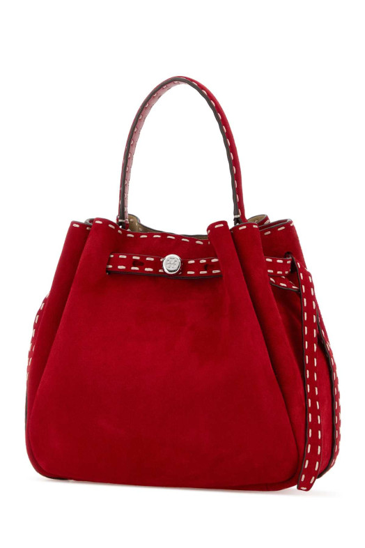 Red suede Romy bucket bag Red TORY BURCH (183220)