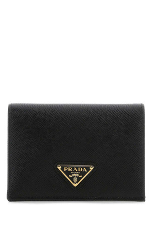 Черный кожаный кошелек PRADA (1MV021QHH)