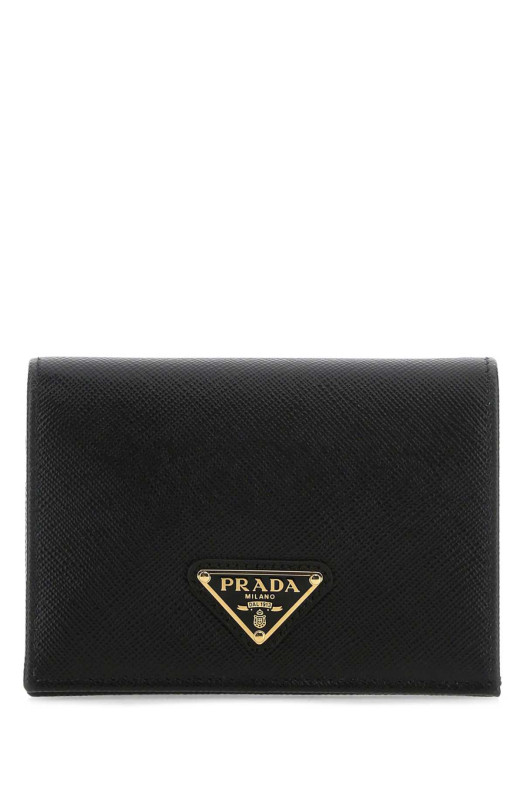 Черный кожаный кошелек PRADA (1MV021QHH)