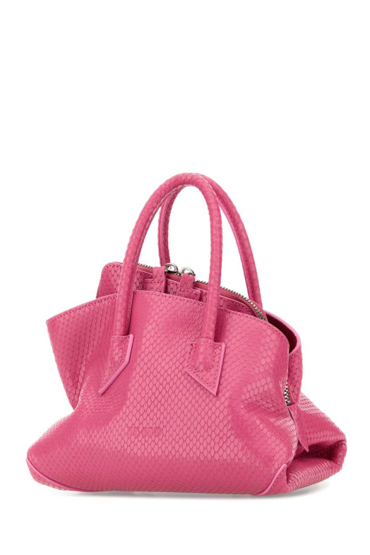 Мини-сумка La Passeggiata из кожи фуксии от THE ATTICO (260WAH00063LBT003PR)