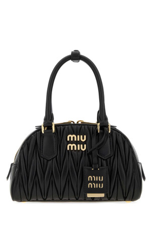 Black nappa leather Arcadie handbag Black MIU MIU (5BB191VOLOAN88)