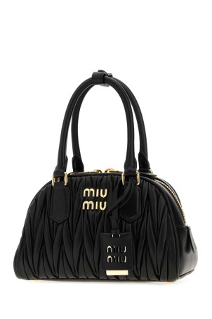 Black nappa leather Arcadie handbag Black MIU MIU (5BB191VOLOAN88)