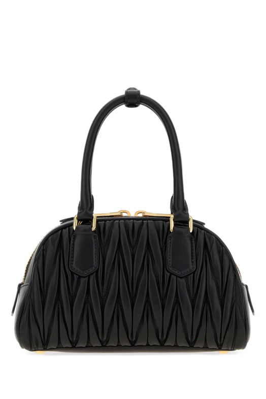 Black nappa leather Arcadie handbag Black MIU MIU (5BB191VOLOAN88)