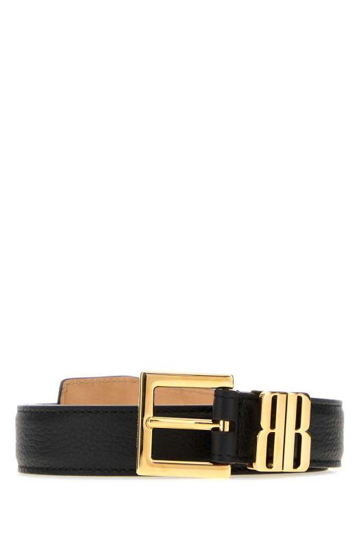 Black leather BB Editor belt Black BALENCIAGA (8468752AB4J)