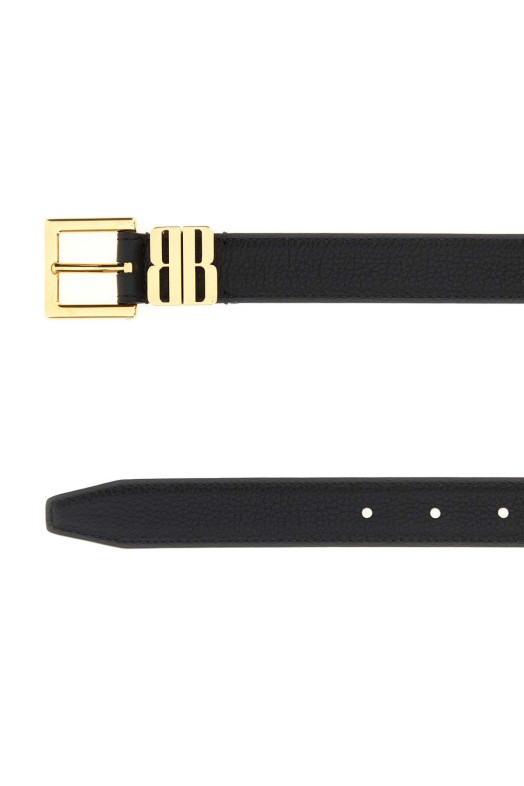Black leather BB Editor belt Black BALENCIAGA (8468752AB4J)