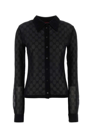 Black GG jersey shirt Black GUCCI (847852XJHMS)