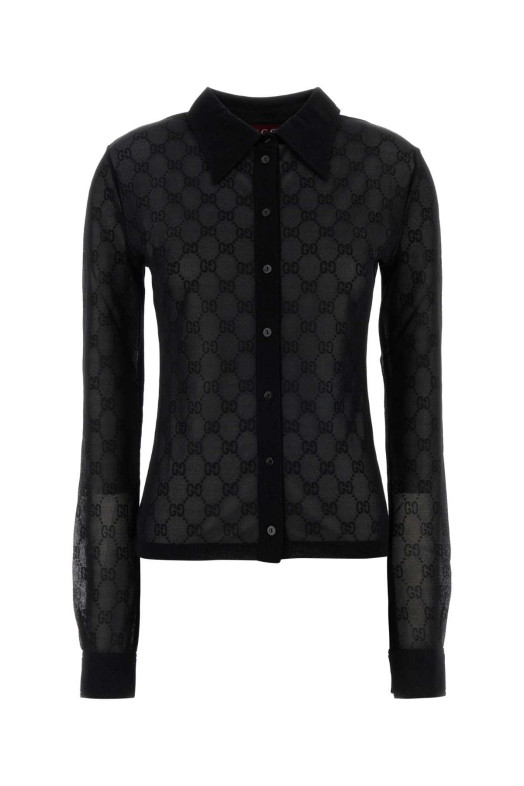 Black GG jersey shirt Black GUCCI (847852XJHMS)