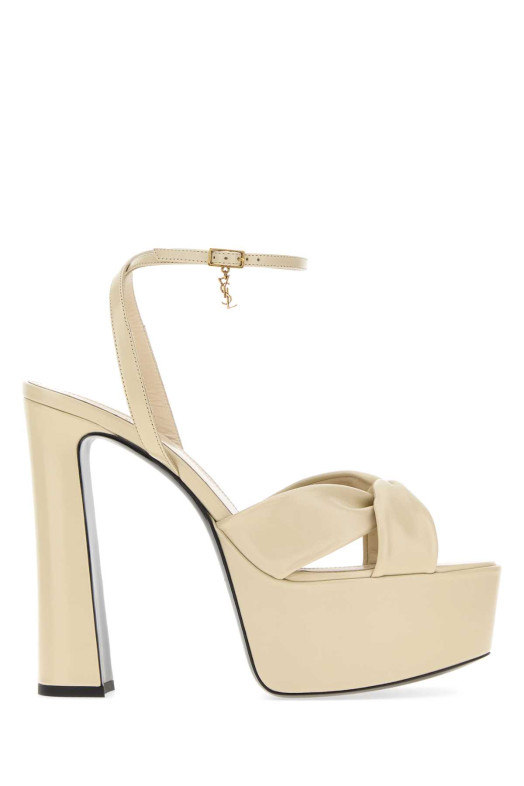Sand leather Franciane sandals SAINT LAURENT (869730AAEHF)