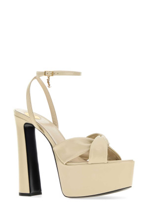Sand leather Franciane sandals SAINT LAURENT (869730AAEHF)