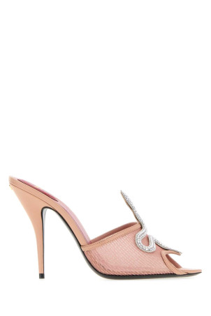 Antiqued pink mesh Coeur VipÃ¨re mules VALENTINO GARAVANI (8W0S0PD7QMA)