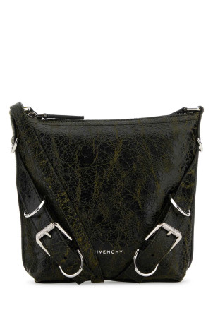 Two-tone leather Voyou crossbody bag Blue GIVENCHY (BKU04MK1TY)