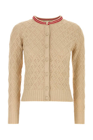 Beige cotton cardigan FENDI (FZE576AWIM)