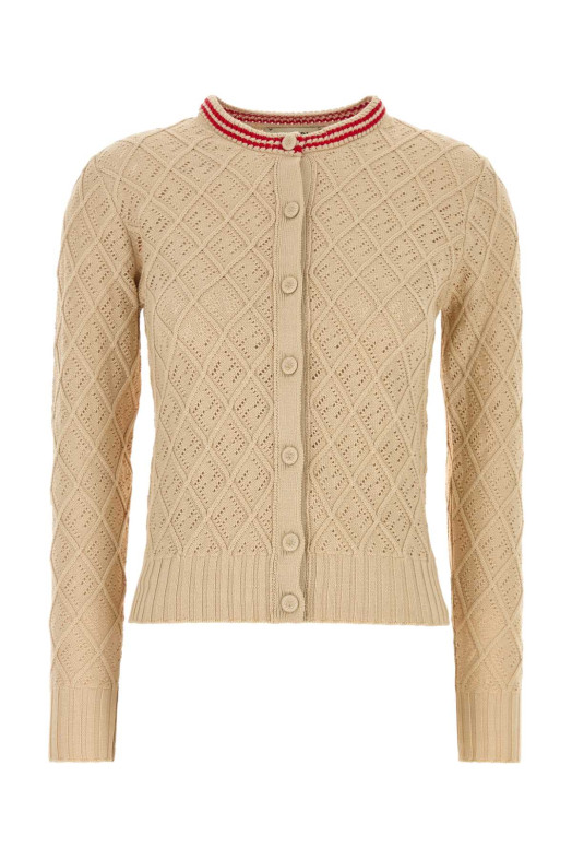Beige cotton cardigan FENDI (FZE576AWIM)