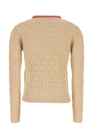 Beige cotton cardigan FENDI (FZE576AWIM)