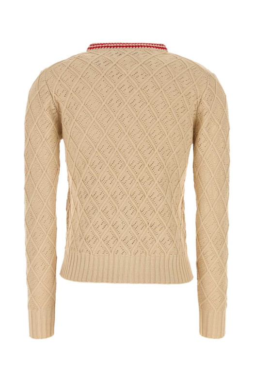 Beige cotton cardigan FENDI (FZE576AWIM)