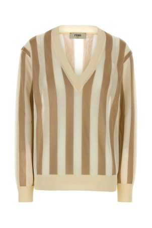 Embroidered silk blend sweater FENDI (FZXE93AW4Q)