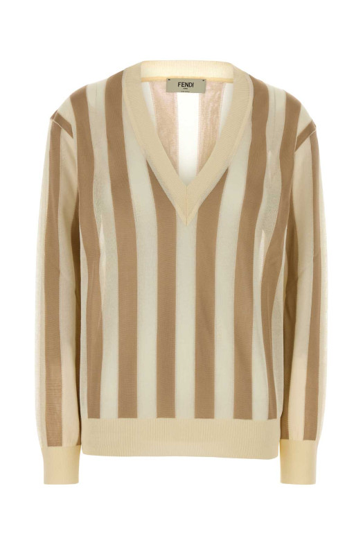 Embroidered silk blend sweater FENDI (FZXE93AW4Q)